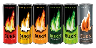 BURN ENERGY DRINK - 250ML CAN - NEW FROM POLAND - MUST TRY - APPLE KIWI  MANGO | eBay