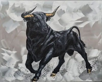 Black Bull Digital Art / Computer Art by Zelko Radic Bfvrp - 