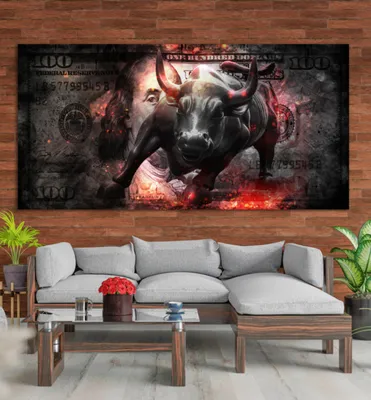 Standing Bull Painting: Iconic Wall Street Art - Luxury Wall Art