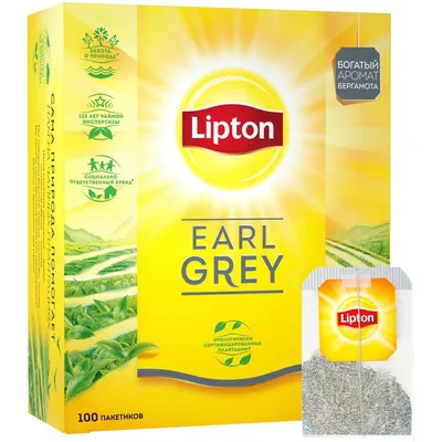 Чай Lipton Earl Grey черный байховый в пакетиках,100пак/уп...