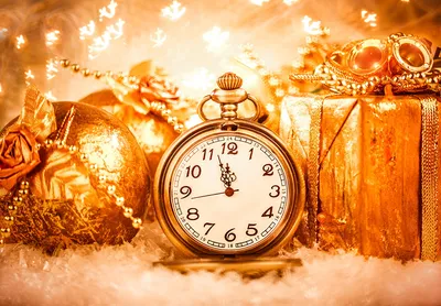Картинки новый год, полночь, ёлка, бантики, свеча, новогодние украшения,  шары, праздник, Часы, часы - обои 1920x1080, картинка №74832