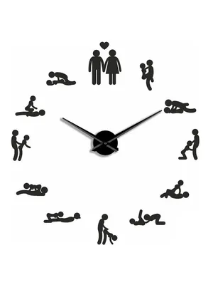 Купить Непослушный грубый юмор 24 часа секс-позы настенные часы Карма Сутра  настенные часы Свадебная вечеринка Настенный декор пара подарок на день  Святого Валентина | Joom