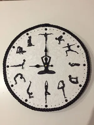 Часы с позами из йоги | Часы, Поделки
