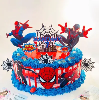 Человек паук на торт картинки