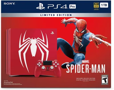 Купить Sony PlayStation 4 Pro 1TB Red Limited Edition Bundle + игра  Marvel's Человек-паук | Marvel's Spider-Man - КОНСОЛИ PS4 SONY с доставкой  по низкой цене | Интернет-магазин видео игр MGAMES