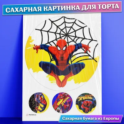 Картинка для торта "Человек-паук (Spider-Men)" - PT101641 печать на сахарной  пищевой бумаге