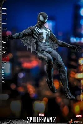 Человек-Паук в черном костюме симбиота — фигурка Hot Toys по игре Marvel's  Spider-Man 2 |