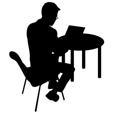 Усталый молодой человек сидит за столом с ноутбуком :: Стоковая фотография  :: Pixel-Shot Studio