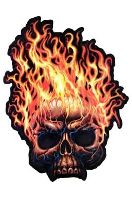 Огненный череп, профессиональное фото…» — создано в Шедевруме