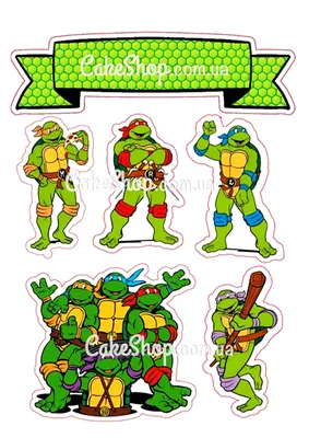 Вафельная Картинка Черепашки Ниндзя | Съедобные Картинки Turtles | TMNT  Картинки Разные Формат А4 — Купить Недорого на  (1262724070)