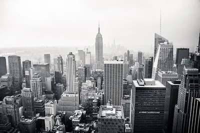 Фотообои Нью Йорк черно белое фото купить на стену • Эко Обои