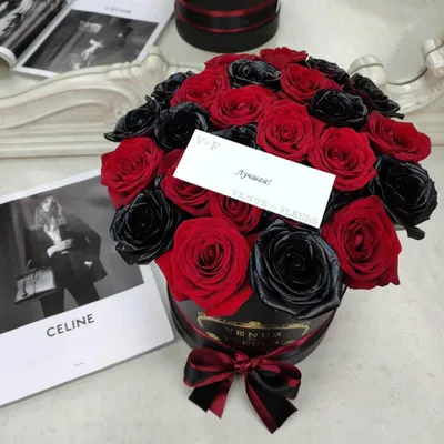 Черно-красный букет невесты за 9 990 руб. | Бесплатная доставка цветов по  Москве