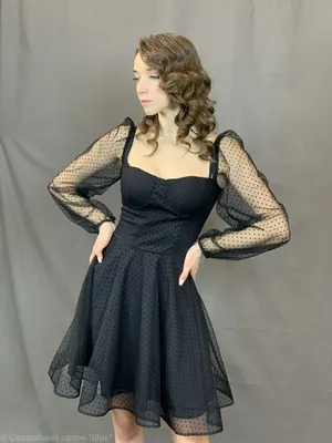 Черное платье с расклешенными манжетами 0359059584-50 - купить в  интернет-магазине LOVE REPUBLIC по цене: 1 699 ₽