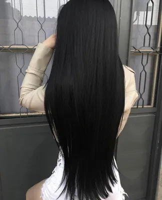 Длинные черные волосы со спины - 72 фото