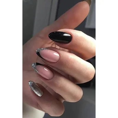 Накладные ногти Kitty Nail чёрный френч, средний размер, форма квадрат, 24  шт - купити за найкращою ціною в Україні ➤ 