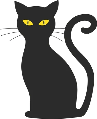 Белый фон, чёрный кот за коробкой…» — создано в Шедевруме