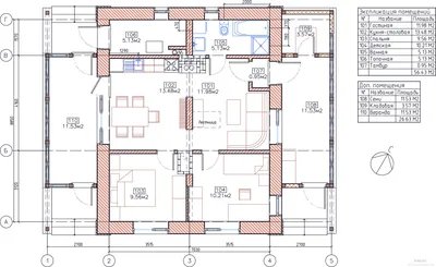 Проект 1-этажного дома на три спальни план | Дизайн небольшого дома, Дом, Чертежи  дома