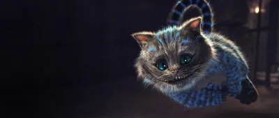 Картинки алиса в стране чудес, alice in wonderland, Чеширский кот, cheshire  cat, голова, синий, улыбка - обои 1920x1080, картинка №51415