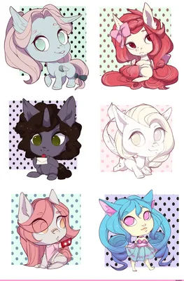 chibi pony batch by Raikissu -- Fur Affinity [dot] net