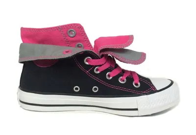 Кеды Converse (конверс) Chuck Taylor All Star Two Fold 547229 черно-розовые  купить по цене 5 800 руб. в магазине