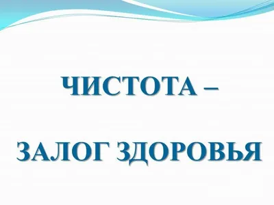 Чистота-залог здоровья | МБОУ «Гимназия №3» им. Л.П. Данилиной