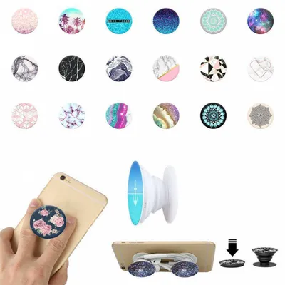 POPSOCKET попсокет для телефона рифленая поверхность черный | 