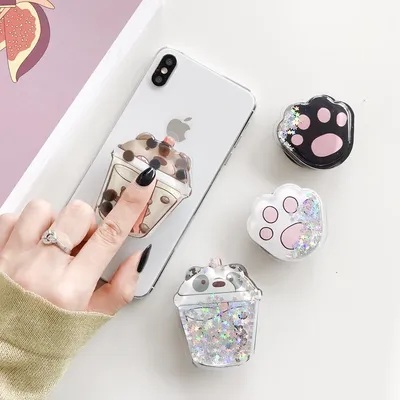 POPSOCKET попсокет для телефона круглый с кольцом черный | 