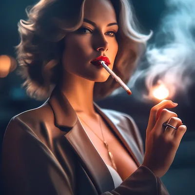 Дама с сигаретой | Пикабу