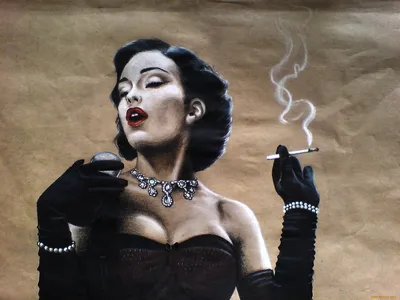 Дама с сигаретой,в руке зажигалка…» — создано в Шедевруме