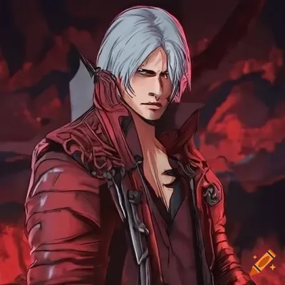 Dante fanart from the new DMC anime : r/DevilMayCry