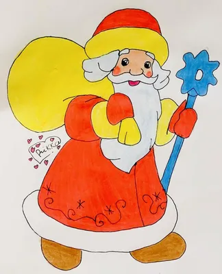 How to draw Santa Claus easy and simple, just draw - YouTube