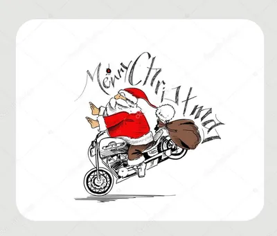 Дед Мороз и снегурочка на мотоцикле» — создано в Шедевруме