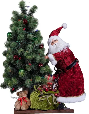 Дед Мороз с елкой рисовать иллюстрацию PNG , Рождественская елка, Санта  Клаус, рождество PNG картинки и пнг рисунок для бесплатной загрузки