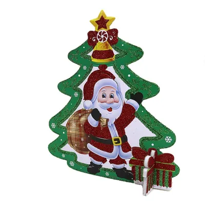 Гирлянда-панно *Дед Мороз с елкой*, 30 ламп, 46 х 35 см - Е96356 | новый год  2024 с доставкой от интернет-магазина 