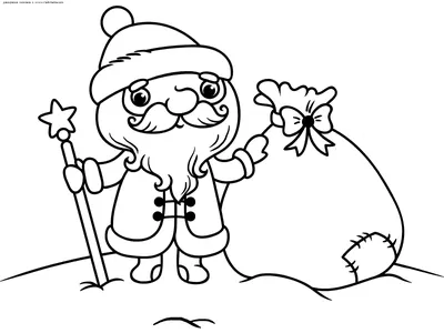 Наклейка на стекло "Дед Мороз с мешком подарков" 13,5х17,5 см, красный  купить в Чите На стекло в интернет-магазине Чита.дети (3566319)