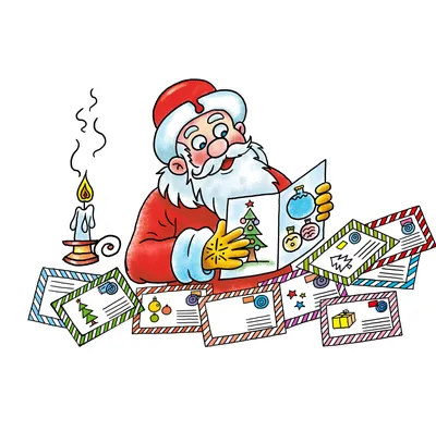 Дед мороз читает письмо с желаниями…» — создано в Шедевруме