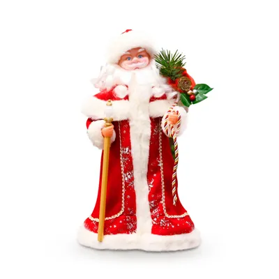 Дед мороз с посохом и снегурочкой …» — создано в Шедевруме