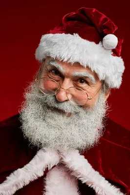 Портрет Деда Мороза с посохом • MarMarClipArt