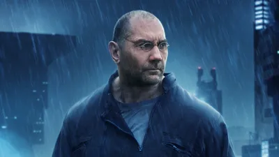 Картинка Бегущий по лезвию 2049 Мужчины Dave Bautista Дождь Кино 2560x1440