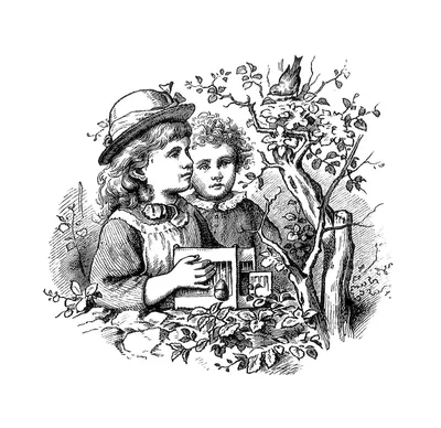 Antique Images: Free Clip Art of Children: Black and White Illustrations of  Children