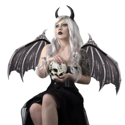 Девушка демон с крыльями арт фэнтези - фото и картинки 