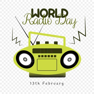 Всемирный день радио зеленого цвета с PNG , Всемирный день радио, день радио,  радио PNG картинки и пнг рисунок для бесплатной загрузки