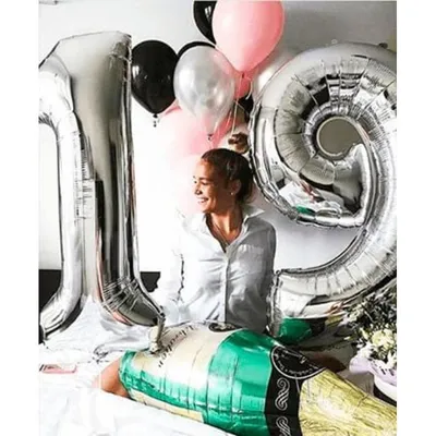 BALLOON Воздушные шары конфетти цифры набор день рождения 19 лет