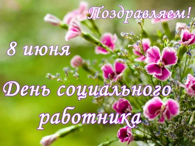 🌿💐🌿 8 июня день социального работника! | Социальные работники, Открытки,  Праздничные открытки