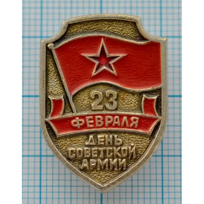 Значок 23 февраля - День Советской армии купить
