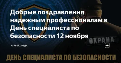 12 ноября - день специалиста по безопасности | Пикабу