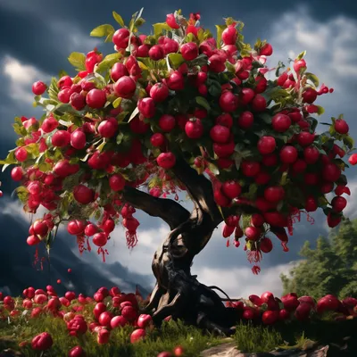 Райское дерево яблоня, яркость, …» — создано в Шедевруме