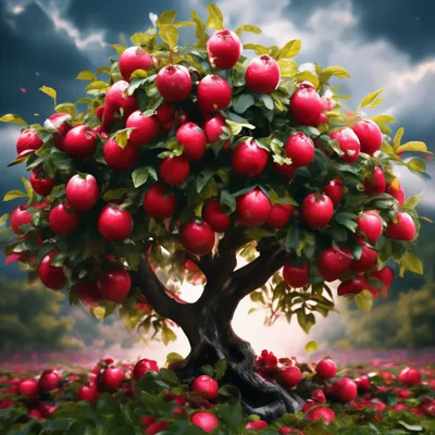 Райское дерево яблоня, яркость, …» — создано в Шедевруме