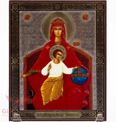 Державная икона Божией Матери на дереве под старину (18 х 24 см), цена —  1380 р., купить в интернет-магазине
