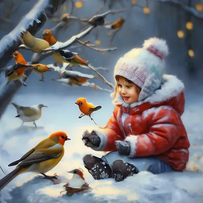 Помоги птицам зимой рисунок - 81 фото